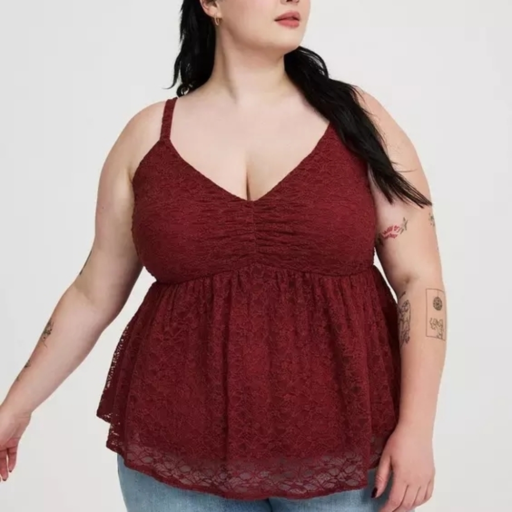 Torrid Lace Camisole in Deep Rust - Picture 4 of 5